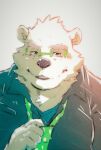  2021 absurd_res anthro clothing eyewear fur glasses heylaw21 hi_res humanoid_hands kemono leib_(tas) male mammal necktie overweight overweight_male polar_bear portrait shirt solo tokyo_afterschool_summoners topwear ursid ursine video_games white_body white_fur 