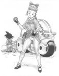  1girl bottomless bulma bulma_briefs dragon_ball dress dress_lift outdoors pandora's_box pandoras_box peeing pussy son_goku son_gokuu uncensored 