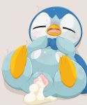  2018 3_toes after_sex beak crying cum cum_in_pussy cum_inside cum_on_ground female front_view nintendo open_mouth piplup pok&eacute;mon pok&eacute;mon_(species) pussy simple_background solo sweat tears toes type video_games 