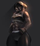  abs anthro athletic athletic_anthro athletic_female dexie93 female hi_res solo workout_clothing 