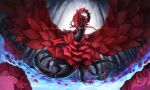  black_rose_dragon dragon duel_monster flower glowing glowing_eyes haltocage no_humans red_flower red_rose rose yu-gi-oh! yu-gi-oh!_5d&#039;s 
