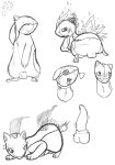  absurd_res balls genitals hi_res hypnosis male mind_control moxiepawler_(artist) nintendo penis pok&eacute;mon pok&eacute;mon_(species) quilava shy sketch video_games 