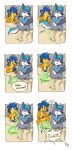  2018 absurd_res anthro bed bird&#039;s-eye_view canid canine canis cosmicwuffy coughing digital_media_(artwork) duo english_text fart furniture herpestid hi_res high-angle_view humor male male/male mammal meerkat on_bed pandapaco romantic_couple sleeping smelly text tigerthemeerkat under_covers wolf 