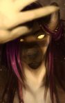  2021 digital_media_(artwork) hair headshot_portrait hi_res portrait purple_hair sunnyowi yellow_eyes 
