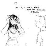  1:1 2021 anthro black_and_white canid canine canis carol&#039;s_boyfriend_(hladilnik) carol_(hladilnik) clothing comic costume domestic_dog duo female ghost hi_res hladilnik male mammal monochrome spirit wolf 