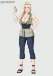  blonde_hair breasts cleavage highres kazibar large_breasts mature naruto_(series) naruto_shippuuden tsunade 