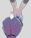  anthro bent_over big_butt butt clothed clothing disney female hi_res judy_hopps kiseff lagomorph leporid mammal panties rabbit simple_background solo underwear zootopia 