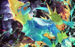  2020 ambiguous_gender blue_body blue_fur claws cloud electricity feral fur hi_res manectric nintendo open_mouth pok&eacute;mon pok&eacute;mon_(species) red_eyes solo teeth tuft video_games wolftapioca yellow_body yellow_fur 