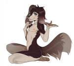 2021 anthro blue_eyes canid canine canis digital_media_(artwork) domestic_dog eihman feet fingers hi_res kneeling male mammal nipples nude smile solo toes 