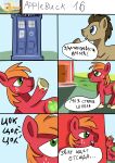  absurd_res big_macintosh_(mlp) comic comic_page doctor_who doctor_whooves_(mlp) duo feral friendship_is_magic hi_res jbond male masturbation my_little_pony ponyville_schoolhouse russian russian_text speech_bubble tardis text time_travel 