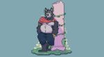  adastra adastra_(series) amicus_(adastra) anthro brooch canid canine canis cape clothing column echo_project flower hi_res jewelry male mammal metasighty plant reclining simple_background solo video_games vines visual_novel wolf wreath 