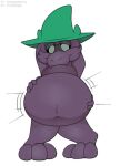  ambiguous_gender anthro belly big_belly bovid caprine clothed clothing deltarune embarrassed eyewear foxball glasses goat happy inflation lying mammal obese on_front overweight partially_clothed ralsei smile solo standing video_games 