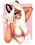  anthro breasts featureless_breasts felid female hair lion mammal pantherine solapi_(artist) solo 