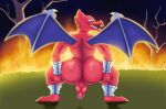  absurd_res balls butt demon demons_crest fire firebrand gargoyle&#039;s_quest genitals ghosts_&#039;n_goblins hi_res kiffy_(artist) male penis red_arremer red_body video_games wings 
