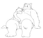  2021 anthro belly blush bulge canid canine duo kemono male male/male mammal moobs nipples overweight overweight_male simple_background siro_ko sitting white_background 