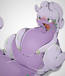 2020 absurd_res ambiguous_gender belly bodily_fluids dragon drooling duo feral goo_creature goodra hi_res larger_feral larger_pred multicolored_body nintendo open_mouth pok&eacute;mon pok&eacute;mon_(species) purple_body saliva simple_background sitting size_difference slightly_chubby slime smaller_feral smaller_prey thick_tail tongue tongue_out two_tone_body video_games vore yuyami_gaoka 