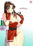  breasts fatal_fury fighting_game highres kasumi_jun legs leotard shiranui_mai snk the_king_of_fighters waiting 