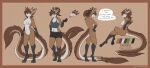  2021 anthro avian breasts brown_background brown_hair clothed clothing destiny_(milodesty) dragon eyewear female glasses green_eyes gryphon hair hi_res hybrid milodesty model_sheet mythological_avian mythology nipples nude simple_background 