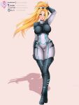  1girl armor blonde_hair blue_eyes bodysuit boobplate boots breastplate breasts goggles goggles_on_head highres large_breasts lawzilla long_hair looking_at_viewer nova_(starcraft) starcraft starcraft_2 tagme thigh_boots thighhighs 