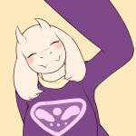  2d_animation animated anthro big_breasts boss_monster bovid breasts caprine clothed clothing crossman female first_person_view headpat mammal smile solo toriel undertale video_games 