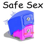  blue_body blush english_text female handle handles humor humping inanimate male pink_body plain_background pun safe safe_sex sex suggestive text unknown_artist white_background 