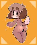  animal_crossing anthro balls butt canid canine canis ciavs clothing digby_(animal_crossing) domestic_dog genitals hi_res humanoid looking_back male mammal nintendo solo thong underwear video_games wet 