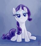  2012 blue_eyes equid equine female feral friendship_is_magic hair half-closed_eyes horn long_hair mammal my_little_pony narrowed_eyes purple_hair rarity_(mlp) signature simple_background solo unicorn whitediamonds 