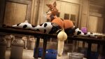  16:9 2021 3d_(artwork) animal_print animatronic anthro big_butt big_penis bodily_fluids butt canid canine clothing cow_print cum cum_bucket cum_on_penis detailed_background digital_media_(artwork) doctorpurple2000 fan_character five_nights_at_freddy&#039;s fox foxy_(fnaf) genital_fluids genitals girly hair hi_res huge_butt huge_penis legwear looking_at_viewer looking_back machine male mammal multicolored_eyes open_mouth penis robot scarlet_(doctorpurple2000) smile solo source_filmmaker stockings teeth thick_thighs tongue tongue_out video_games white_eyes wide_hips widescreen yellow_eyes 