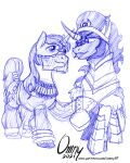  armor belly_dancer_outfit duo equid equine friendship_is_magic girly harem_outfit holding_hooves horn king_sombra_(mlp) male male/male mammal my_little_pony omny87 shining_armor_(mlp) sketch tail_wraps unicorn veil wraps 