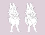  2020 ambiguous_gender anthro barefoot big_diaper braixen diaper feet grey_background hands_on_hips lace_(rouwrf) male_(lore) nintendo pok&eacute;mon pok&eacute;mon_(species) rouwrf simple_background solo video_games 