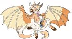  2019 anthony_(goldiescales) anthro bovid bovine breasts brown_hooves cattle dragon female genitals goldiescales hooves horn hybrid mammal nipples nude pink_tongue pussy red_eyes sex_toy simple_background tongue tongue_out trans_(lore) trans_man_(lore) vibrator vibrator_on_pussy white_background wings 