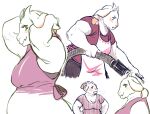  anthro apron big_breasts big_muscles boss_monster bovid breasts caprine cleaning_tool clothing female goat mammal muscular muscular_anthro muscular_female solo spacestepmom toriel undertale vacuum_cleaner video_games 