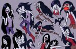  2021 absurd_res adventure_time black_hair cartoon_network fangs female galactabee grey_body grey_skin hair hi_res humanoid humanoid_pointy_ears marceline_abadeer not_furry red_eyes sharp_teeth solo teeth vampire 