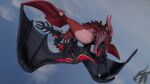  16:9 3d_(artwork) 4k absurd_res anal balthromaw blender_(software) digital_media_(artwork) dragon erection feral genitals hi_res in_flight kissing looking_at_viewer male male/male penis scales sky sredrahs widescreen wings wyvern zbrush 