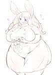  &lt;3 anthro big_breasts biped braided_hair breasts clothed clothing curvy_figure dress female front_view fully_clothed fur hair hi_res huge_breasts kemono lagomorph leporid long_ears long_hair looking_at_viewer mammal monotone_body monotone_fur monotone_hair open_mouth open_smile overweight overweight_anthro overweight_female portrait rabbit radiowave simple_background smile solo spot_color standing thick_thighs three-quarter_portrait voluptuous white_background white_body white_fur white_hair wide_hips 