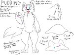  2021 ambiguous_gender anthro blob_creature blue_eyes canid canine canis claw_slits cute_fangs digital_media_(artwork) domestic_cat domestic_dog ears_up english_text fangs felid feline felis fluffy fur goo_creature heterochromia hybrid mammal milkpudding model_sheet neck_tuft owo pawpads pink_eyes pink_paws pudding_(milkpudding) simple_background smile solo text tongue tongue_out tuft white_background white_body white_fur wolf 