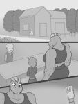  2019 3:4 clothed clothing comic digital_media_(artwork) english_text female freckles_(artist) greyscale group hi_res human humanoid machoke male mammal monochrome muscular muscular_female muscular_humanoid nintendo not_furry pok&eacute;mon pok&eacute;mon_(species) text video_games 