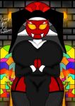  animal_humanoid anthro big_breasts breasts clothed clothing digital_media_(artwork) extreme_demon fan_character female geometry_dash huge_breasts humanoid looking_at_viewer luxury_furart mammal mammal_humanoid not_furry nun robtopgames solo thick_thighs video_games xtreme_(luxury_furart) 