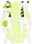  anthro breasts denizen1414 fur genitals green_eyes green_penis herm hi_res intersex lagomorph leporid mammal penis perineum rabbit roflkaapter small_breasts solo white_body white_fur 