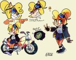  2020 4_fingers 5:4 activision anthro artisyone blonde_hair boots bottomwear clothing coco_bandicoot crash_bandicoot_(series) english_text eyewear female fingerless_gloves fingers footwear gloves green_eyes hair handwear jacket long_hair mammal marsupial motorcycle open_mouth open_smile shorts signature smile solo sunglasses teeth text topwear vehicle video_games 
