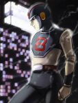  1boy 8_man_(series) 8man android clenched_hand helmet retro_artstyle solo standing steaming_body ujiga_waita 