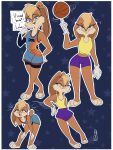  3:4 anthro ball basketball_(ball) female hi_res lagomorph leporid lola_bunny looney_tunes mammal rabbit sickbelle solo warner_brothers 