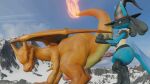  16:9 3d_(artwork) 3d_animation animated anthro butt cape charizard clothing digital_media_(artwork) erection fire flaming_tail genitals hat headgear headwear henry_(henrycharizardboi) henrycharizardboi lucario magic_user male male/male mountain nintendo penis penis_in_ass pok&eacute;mon pok&eacute;mon_(species) reptile scalie short_playtime tail_grab thrusting topwear unknown_character video_games widescreen witch witch_hat 