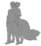  anthro attract breasts canid canine clothing curvaceous curvy_figure duo female female/female foulfrost fox gender_transformation herm hi_res human humanoid intersex intersex/female kissing lure male male/female mammal mid monochrome mtf_transformation narusewolf navel paws removing seductive sensual sequence smoke trans_(lore) transformation voluptuous wide_hips 