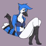  anthro avian bird blue_jay clothing corvid female jay_(bird) lingerie mati metriccaboose new_world_jay oscine passerine solo 