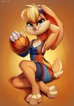  anthro ball basketball_(ball) breasts female hi_res lagomorph leporid lola_bunny looney_tunes mammal rabbit side_boob solo warner_brothers zazush-una 
