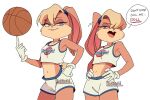  anthro ball basketball_(ball) duo female lagomorph leporid lola_bunny looney_tunes mammal pockicchi rabbit solo warner_brothers 