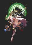  1girl anklet arm_cannon armpits ass automatic_giraffe black_panties breasts circlet cyborg dress forehead_jewel full_body goddess green_eyes green_hair grey_background holding holding_staff jewelry joints kid_icarus kid_icarus_uprising long_hair mechanical_arms mechanical_legs medium_breasts palutena panties prosthesis prosthetic_arm prosthetic_leg pumps revision robot_joints side_slit single_mechanical_arm single_mechanical_leg skindentation solo staff strapless strapless_dress underwear very_long_hair weapon white_dress 