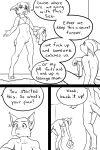  2021 2:3 anthro black-kitten brother brother_and_sister clothed clothing comic digital_media_(artwork) english_text felid feline female fur genitals hair hi_res lynx male mammal monochrome nude profanity pussy sebastien_(black-kitten) serah_(black-kitten) sibling sister teenager text twins underwear young 