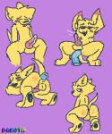  anal_orgasm anthro blush bodily_fluids canid canine canis cum dildo domestic_dog fur genital_fluids low_res male mammal masturbation nude sex_toy solo toying_self yellow_body yellow_fur 